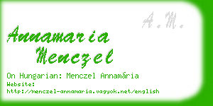 annamaria menczel business card